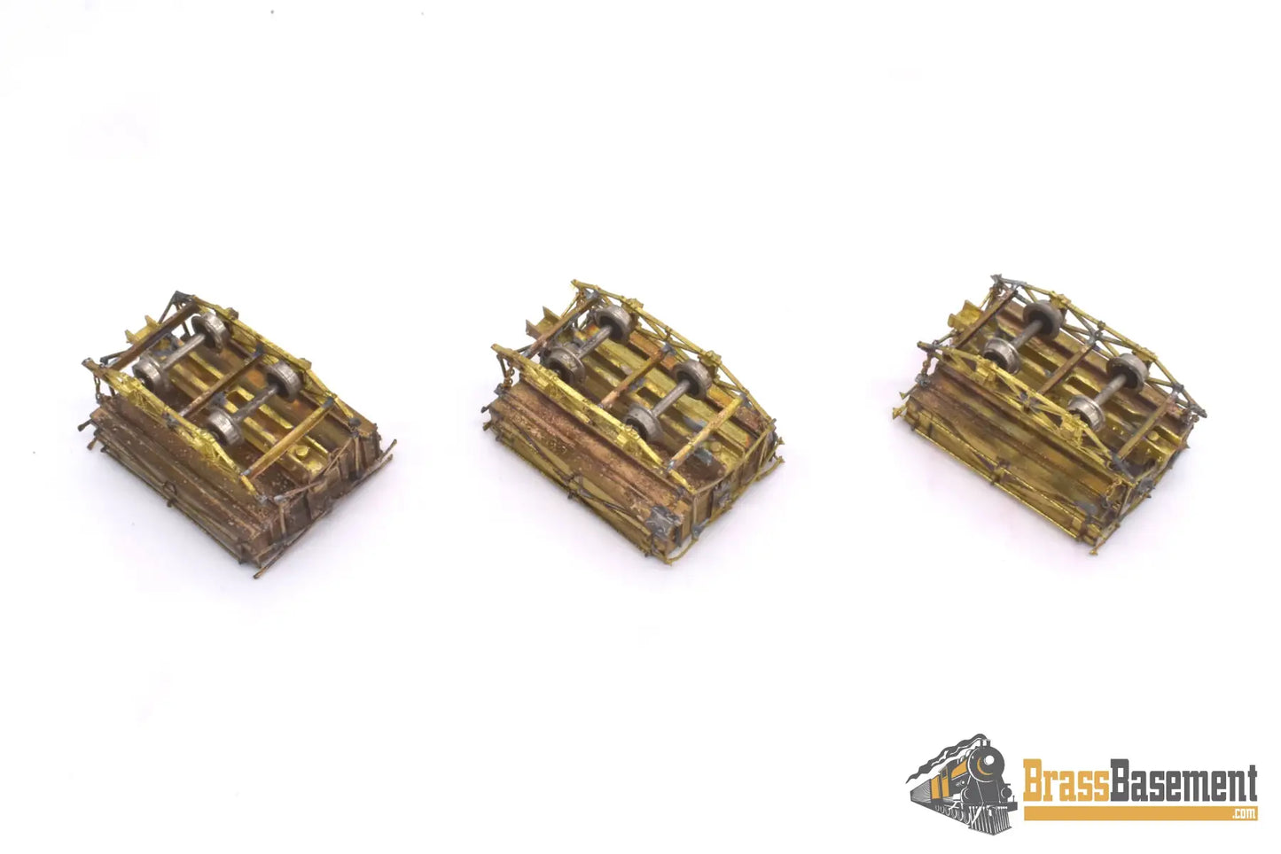 Hon3 Brass - Psc 15052 Westside Lumber Co Wslco Side - Dump Ballast Car Set Of 3 Unpainted Steam