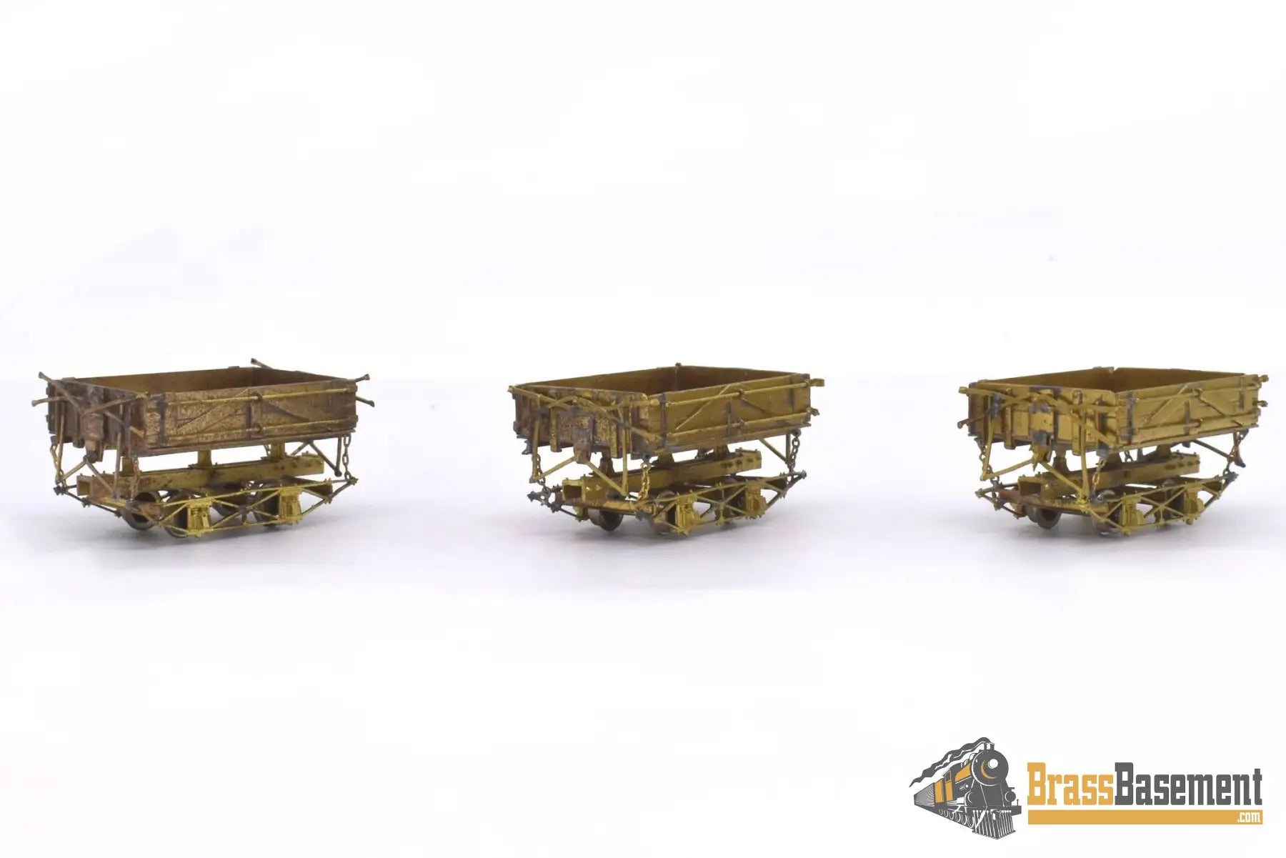 Hon3 Brass - Psc 15052 Westside Lumber Co Wslco Side - Dump Ballast Car Set Of 3 Unpainted Steam