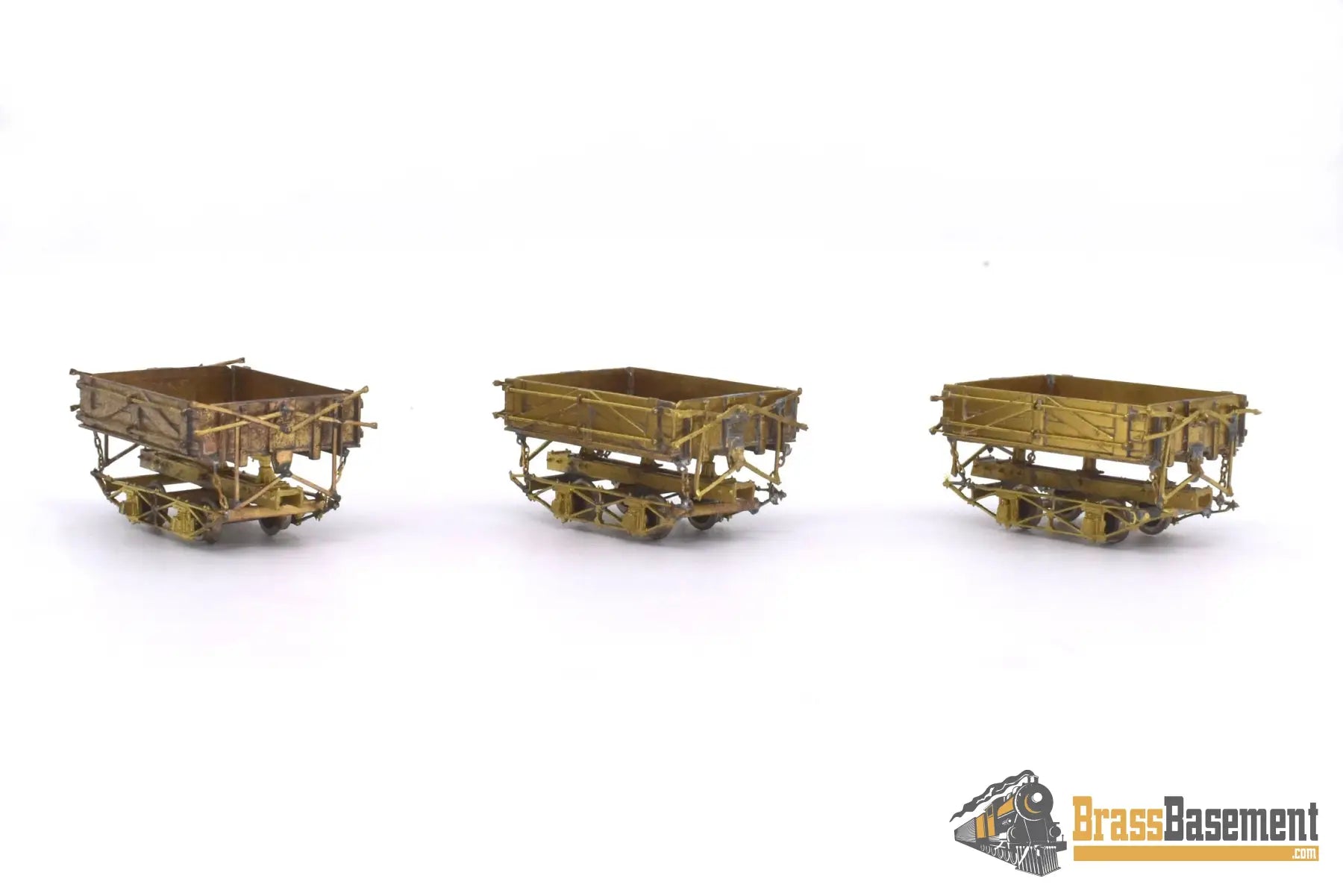 Hon3 Brass - Psc 15052 Westside Lumber Co Wslco Side - Dump Ballast Car Set Of 3 Unpainted Steam