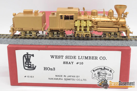 Hon3 Brass - Psc 15151 Westside Lumber Co Wslco #10 Shay Mint Incredible Runner! Steam