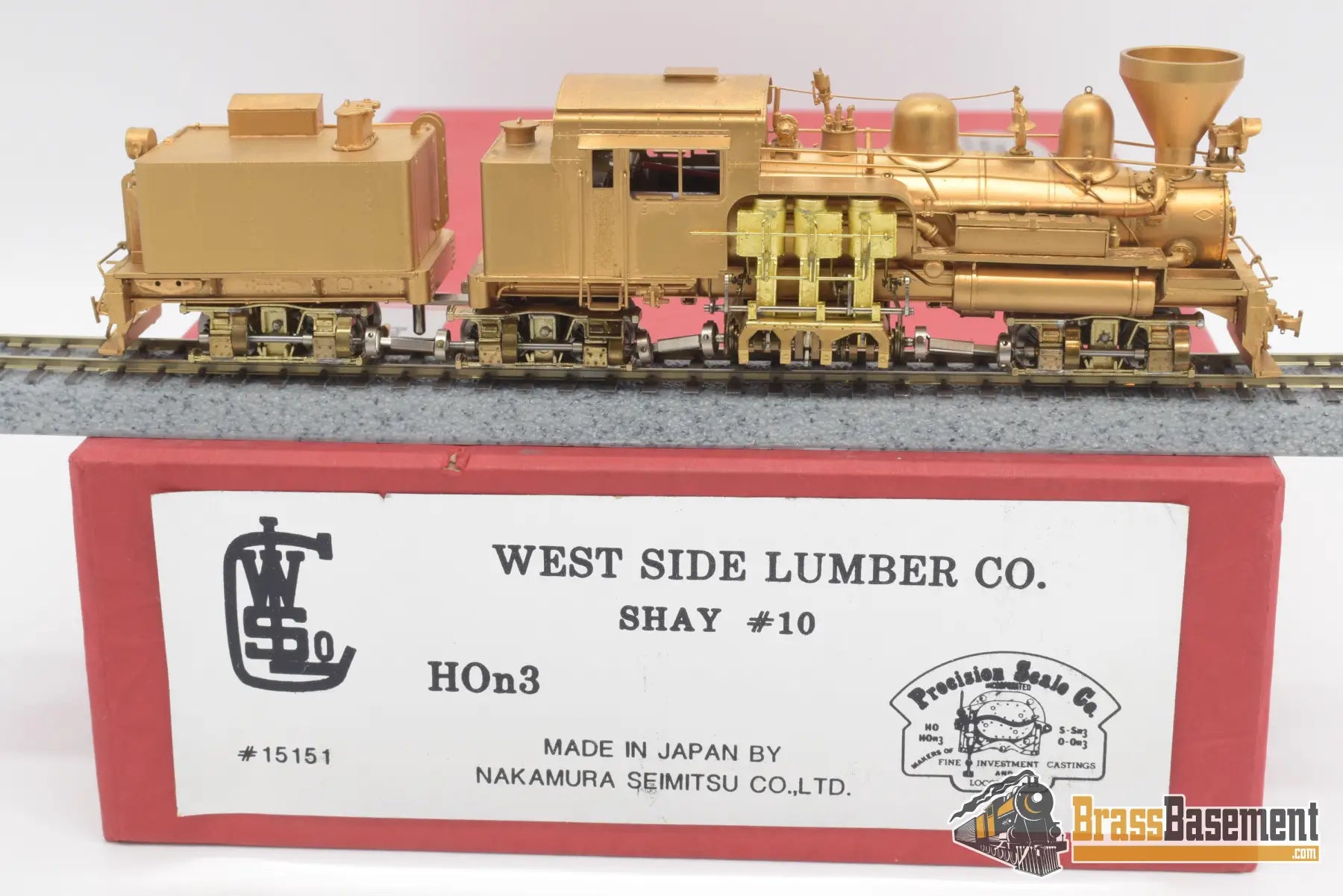 Hon3 Brass - Psc 15151 Westside Lumber Co Wslco #10 Shay Mint Incredible Runner! Steam