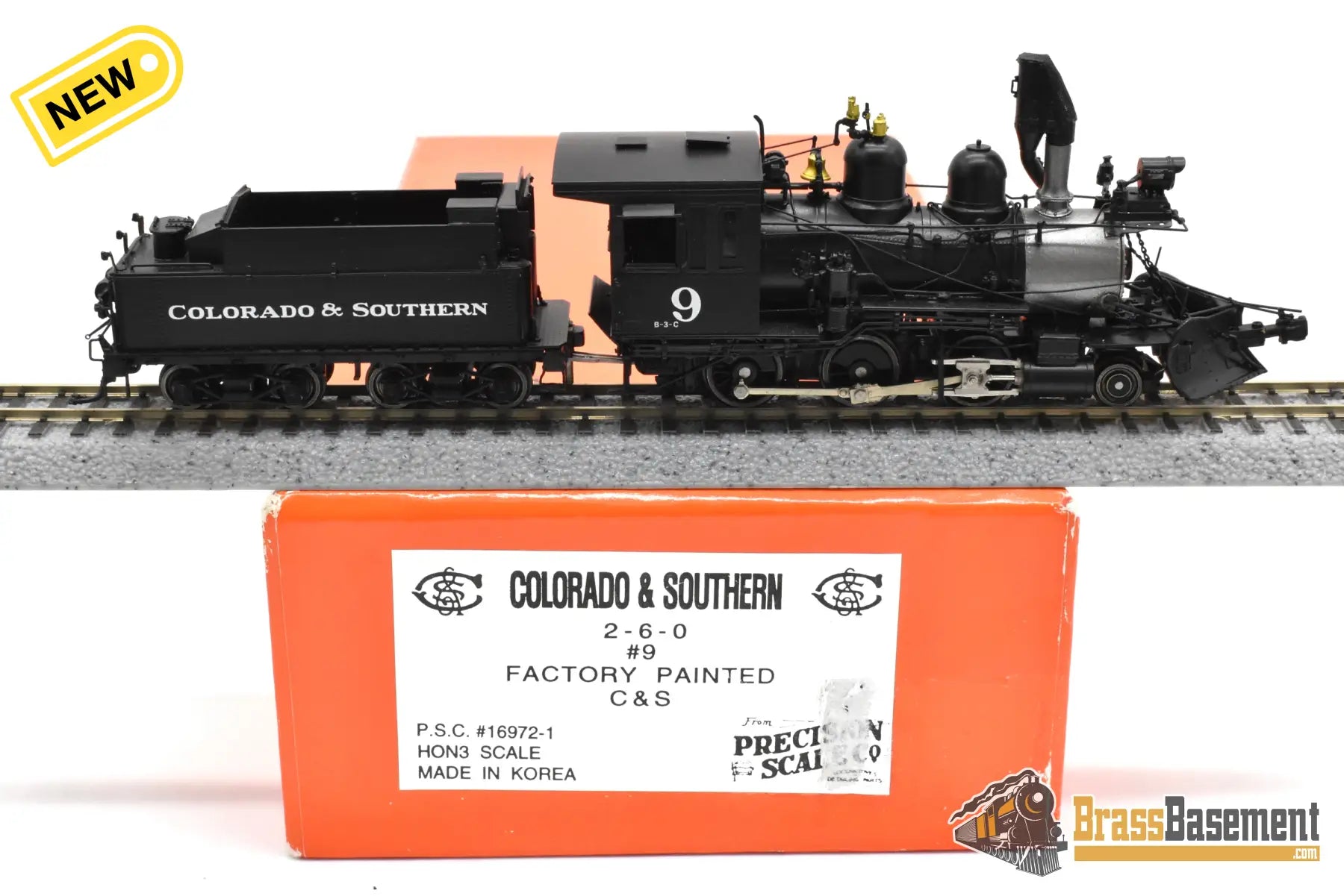 HOn3 Brass - PSC 16972-1 Precision Scale C&S Colorado & Southern 2-6-0 #9 - FP Freight