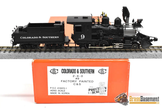 HOn3 Brass - PSC 16972-1 Precision Scale C&S Colorado & Southern 2-6-0 #9 - FP Freight