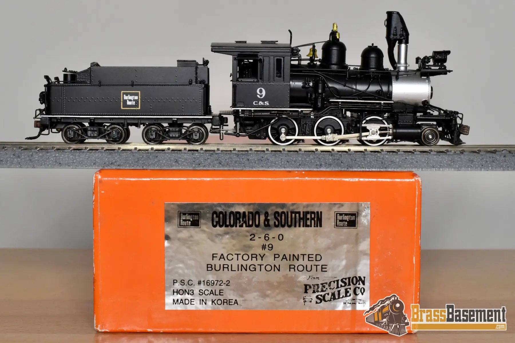 HOn3 Brass - PSC 16972-2 Precision Scale C&S Colorado & Southern 2-6-0 #9 ‘Burlington’ - FP Freight