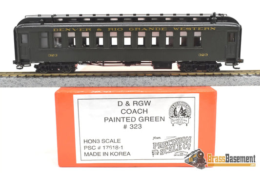 Hon3 Brass - Psc 17618 - 1 Drgw Rio Grande Coach #323 Full Interior 2005 Run Passenger