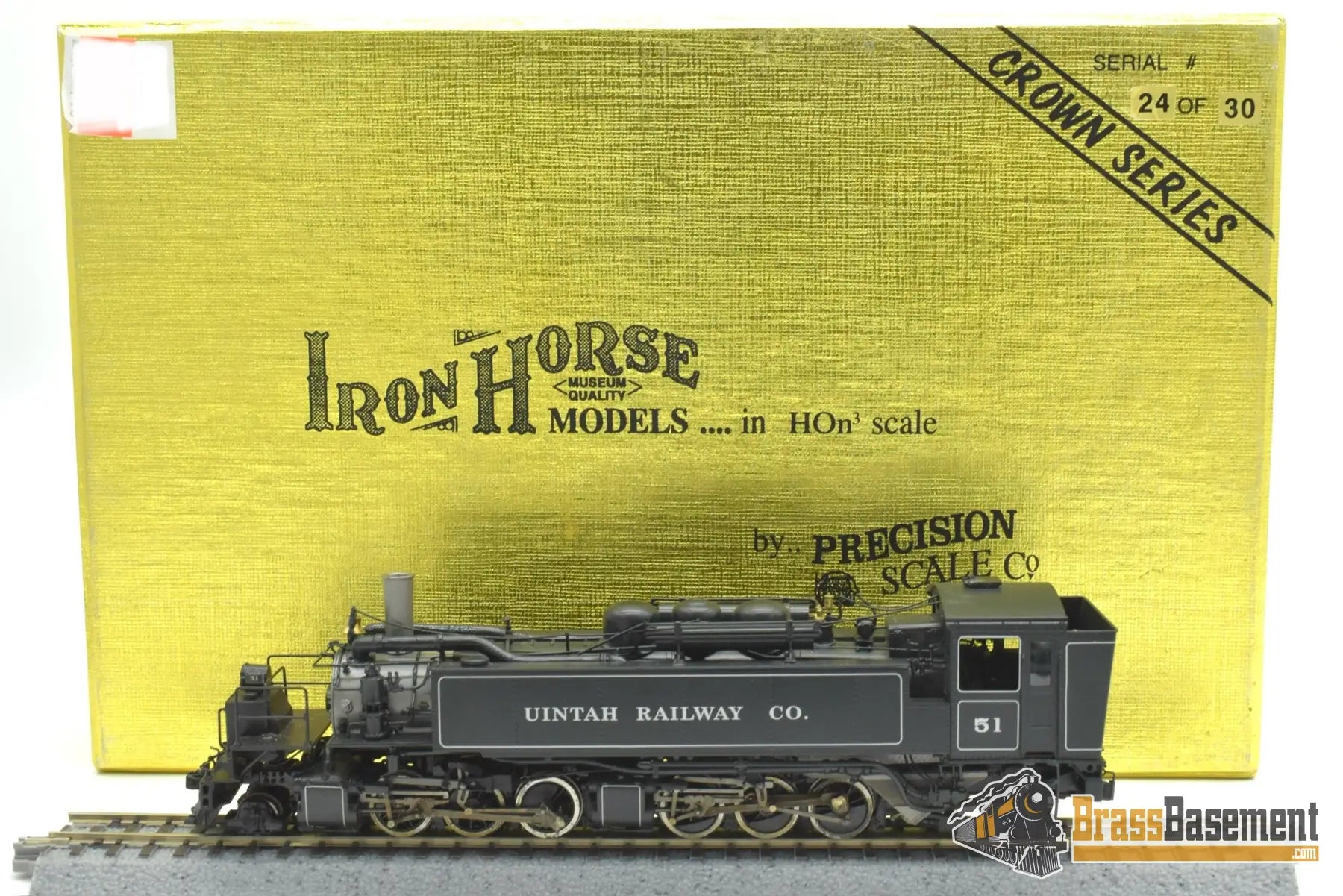 HOn3 Brass - PSC 17746-1 United Uintah Railroad 2-6-6-2T #51 F/P - Mint L/N Steam