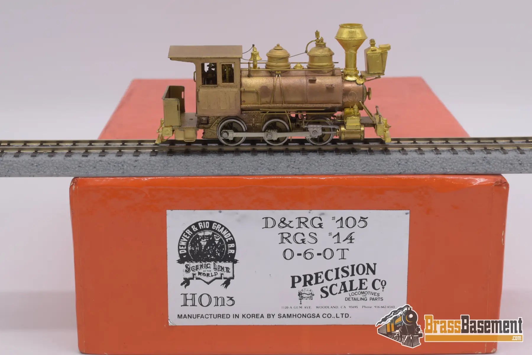 Hon3 Brass - Psc D&Rg 105 0 - 6 - 0T Unpainted Samhongsa