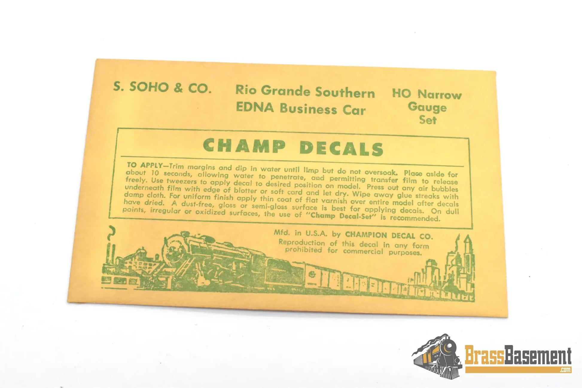 HOn3 Brass - Soho 0903 RGS Rio Grande Southern ’Edna’ Business Car - Unpainted Mint Passenger