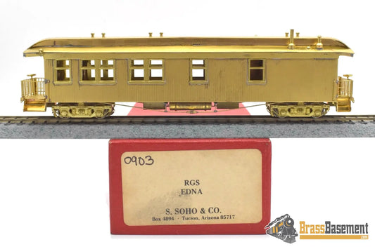 HOn3 Brass - Soho 0903 RGS Rio Grande Southern ’Edna’ Business Car - Unpainted Mint Passenger