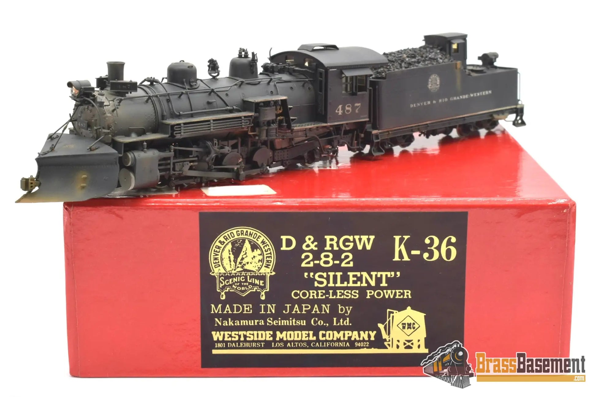 HOn3 Brass - Westside Model Co. D&RGW Rio Grande K-36 2-8-2
