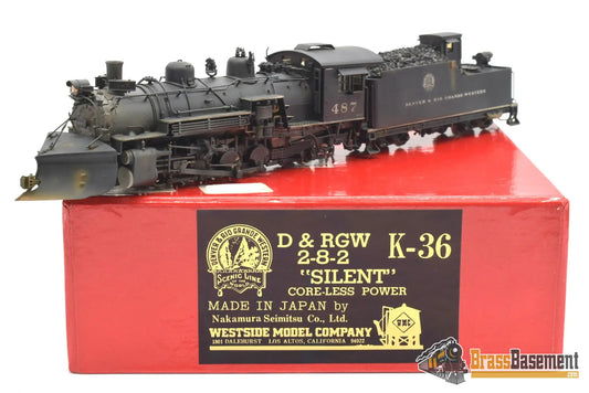 Hon3 Brass - Westside Model Co. D&Rgw Rio Grande K - 36 2 - 8 - 2 Craftsman Series #3 Coreless