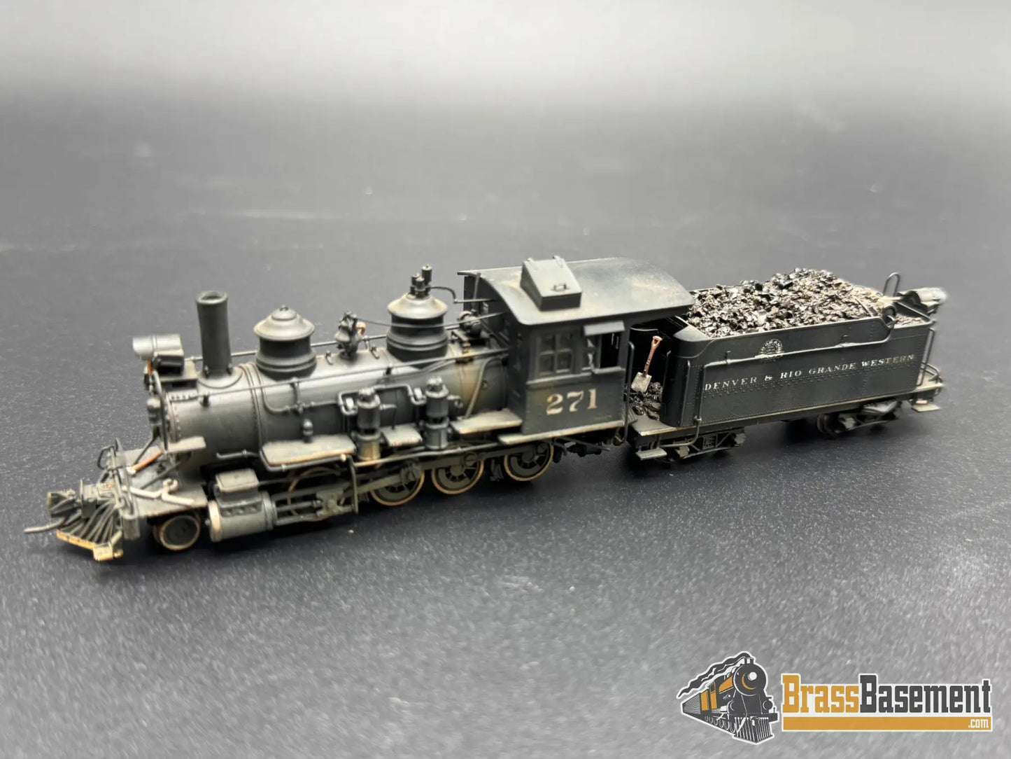 HOn3 Brass - Westside Rio Grande DRGW C-16 2-8-0 #271 - Nice Custom Paint Steam