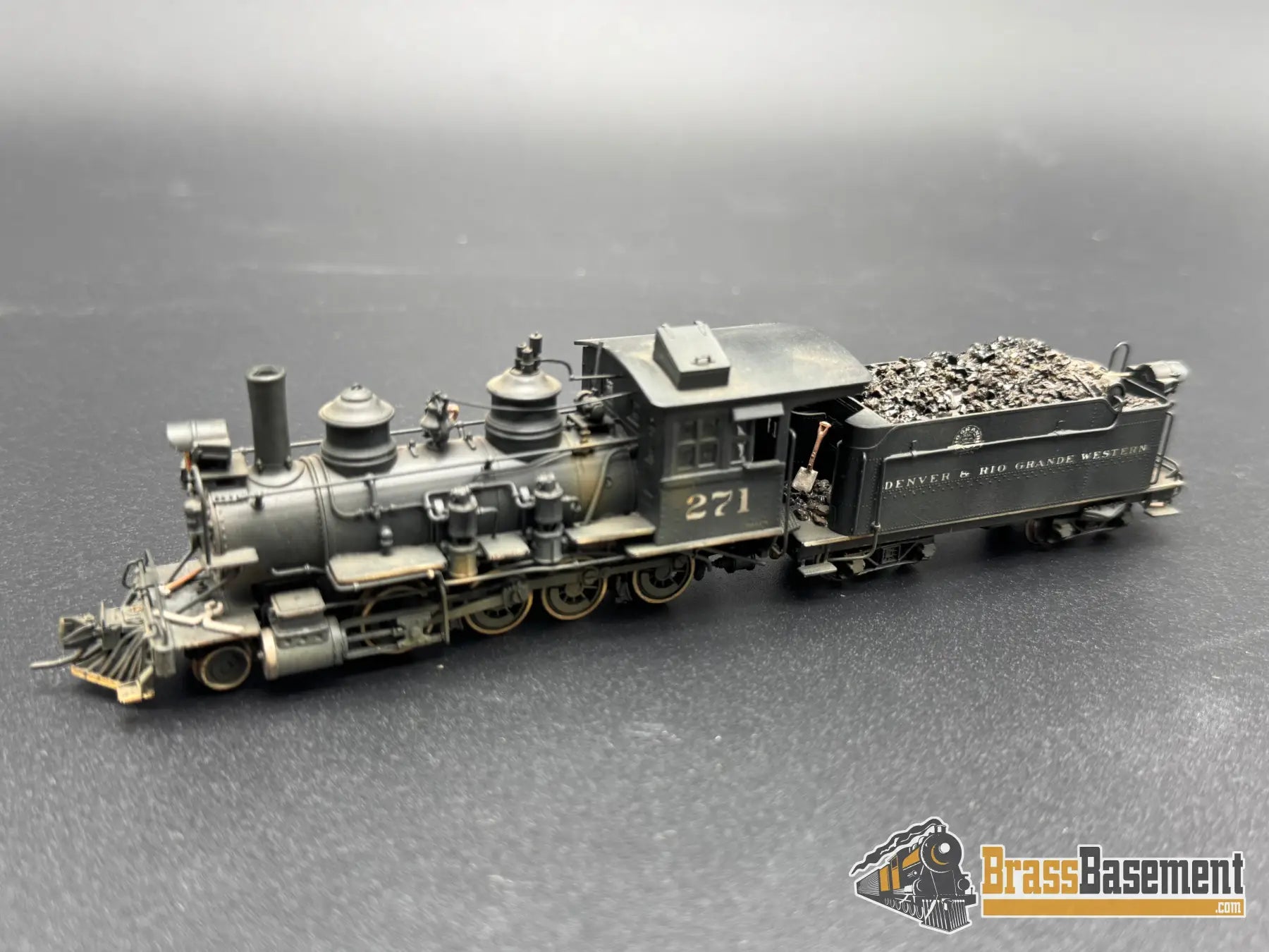 HOn3 Brass - Westside Rio Grande DRGW C-16 2-8-0 #271 - Nice Custom Paint Steam