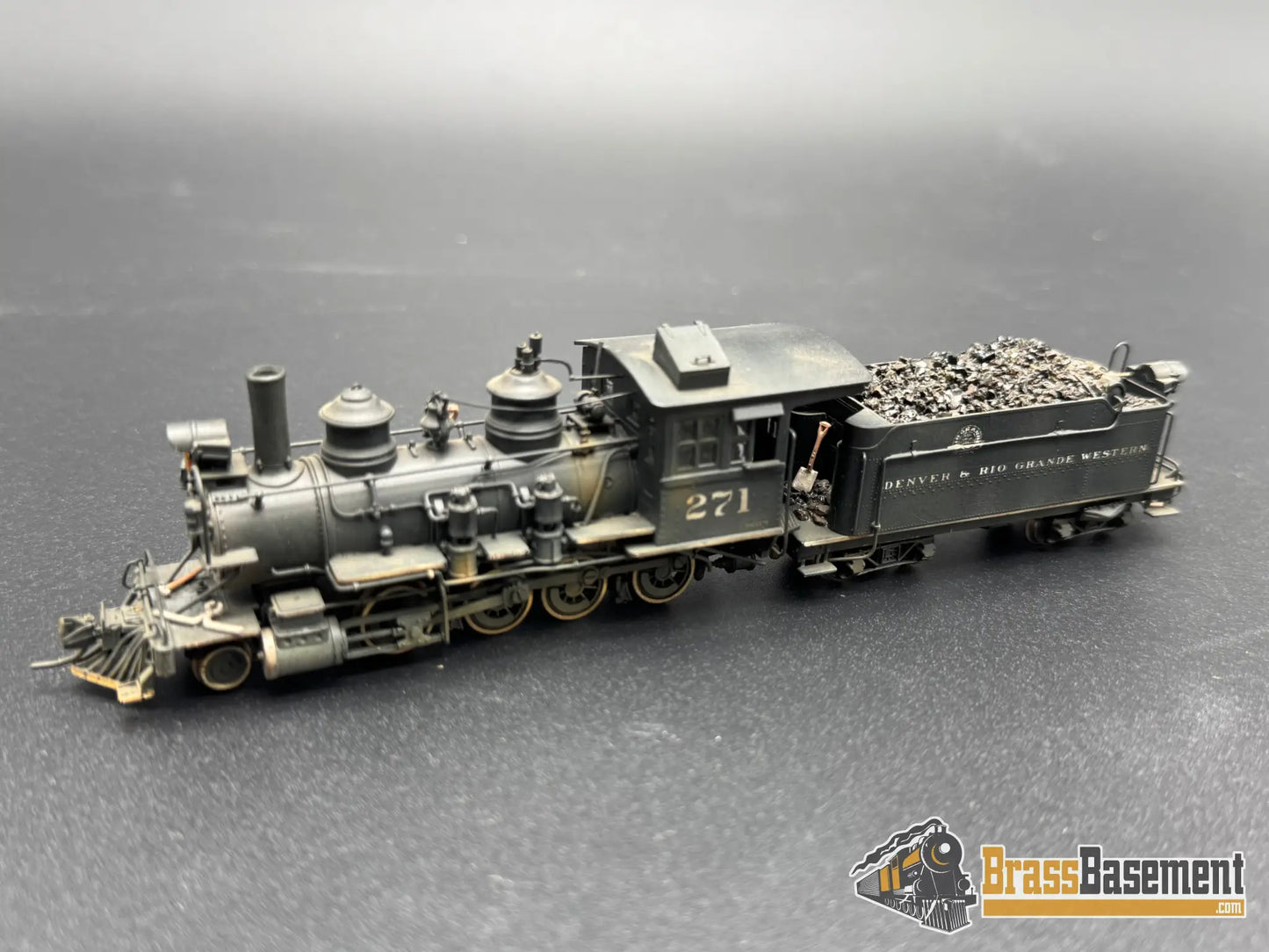 HOn3 Brass - Westside Rio Grande DRGW C-16 2-8-0 #271 - Nice Custom Paint Steam