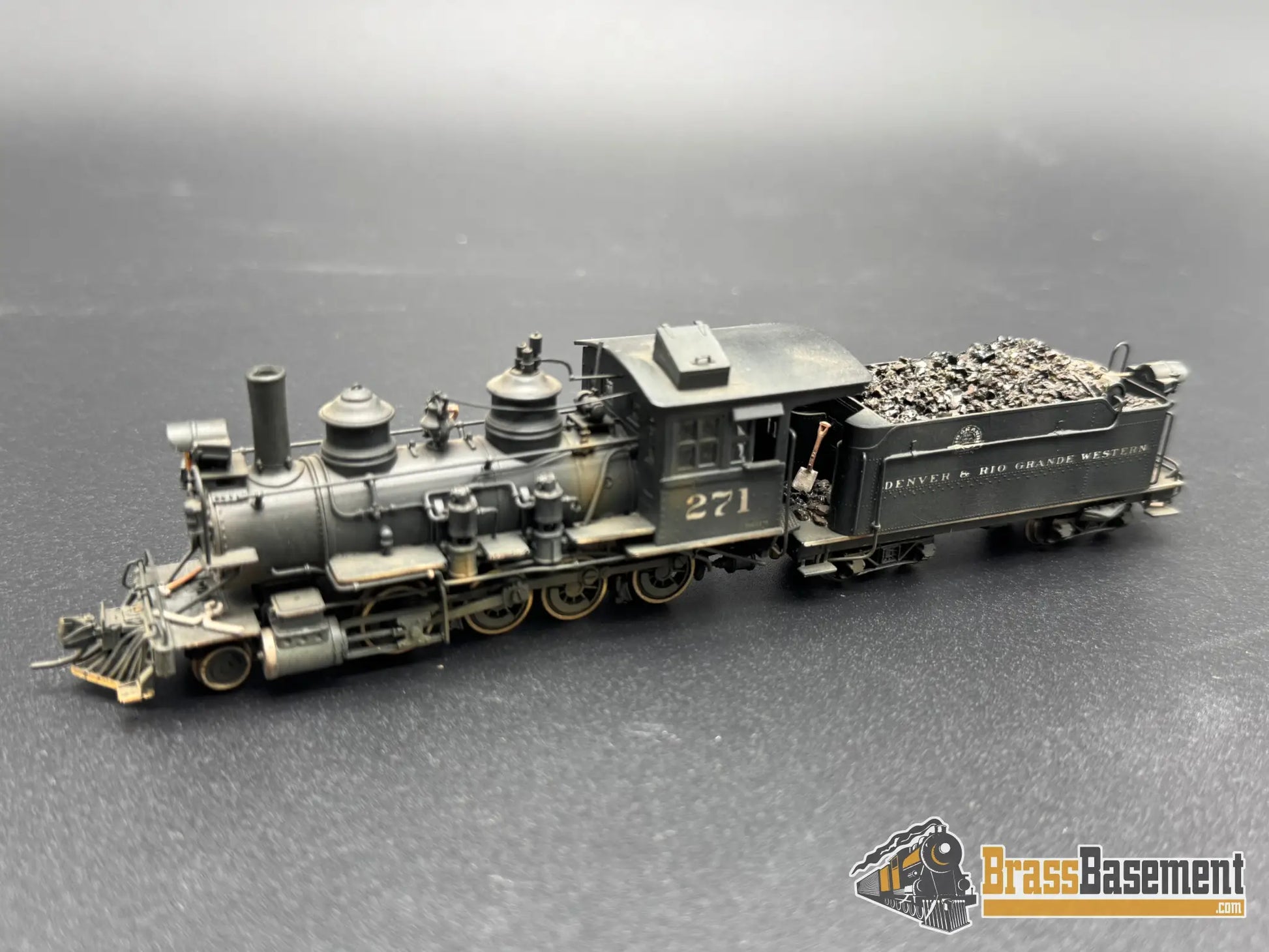HOn3 Brass - Westside Rio Grande DRGW C-16 2-8-0 #271 - Nice Custom Paint Steam
