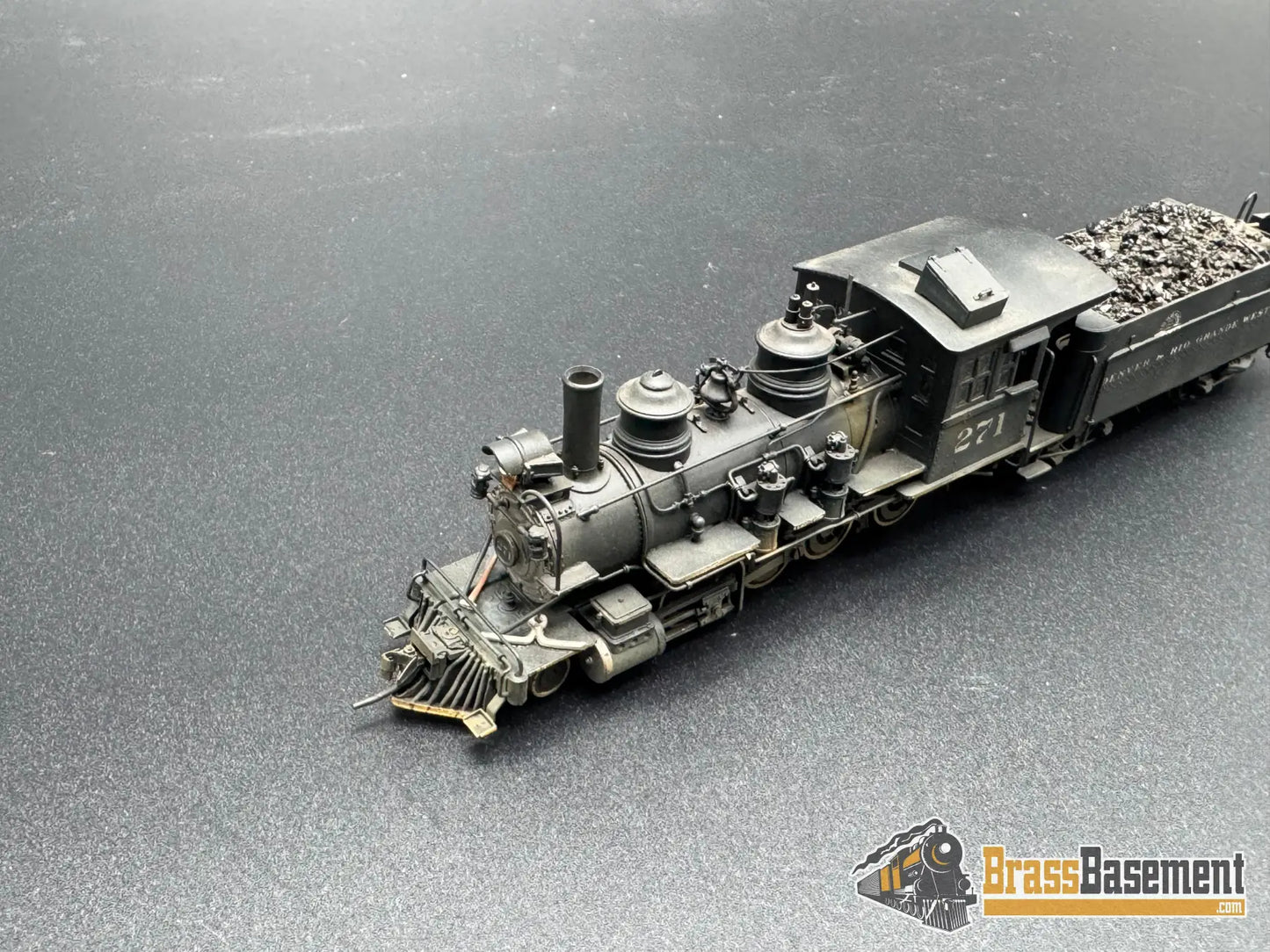 HOn3 Brass - Westside Rio Grande DRGW C-16 2-8-0 #271 - Nice Custom Paint Steam