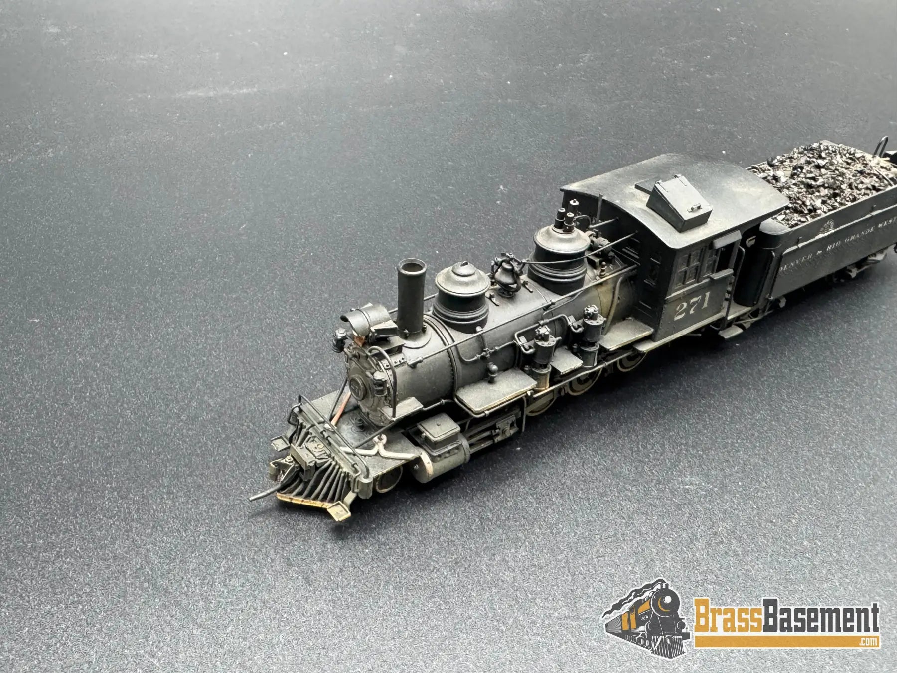 HOn3 Brass - Westside Rio Grande DRGW C-16 2-8-0 #271 - Nice Custom Paint Steam