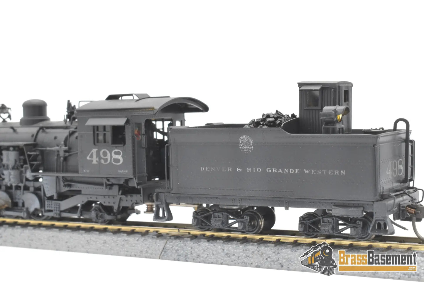 HOn3 Brass - WMC Westside D&RGW Rio Grande K-37 2-8-2 #498