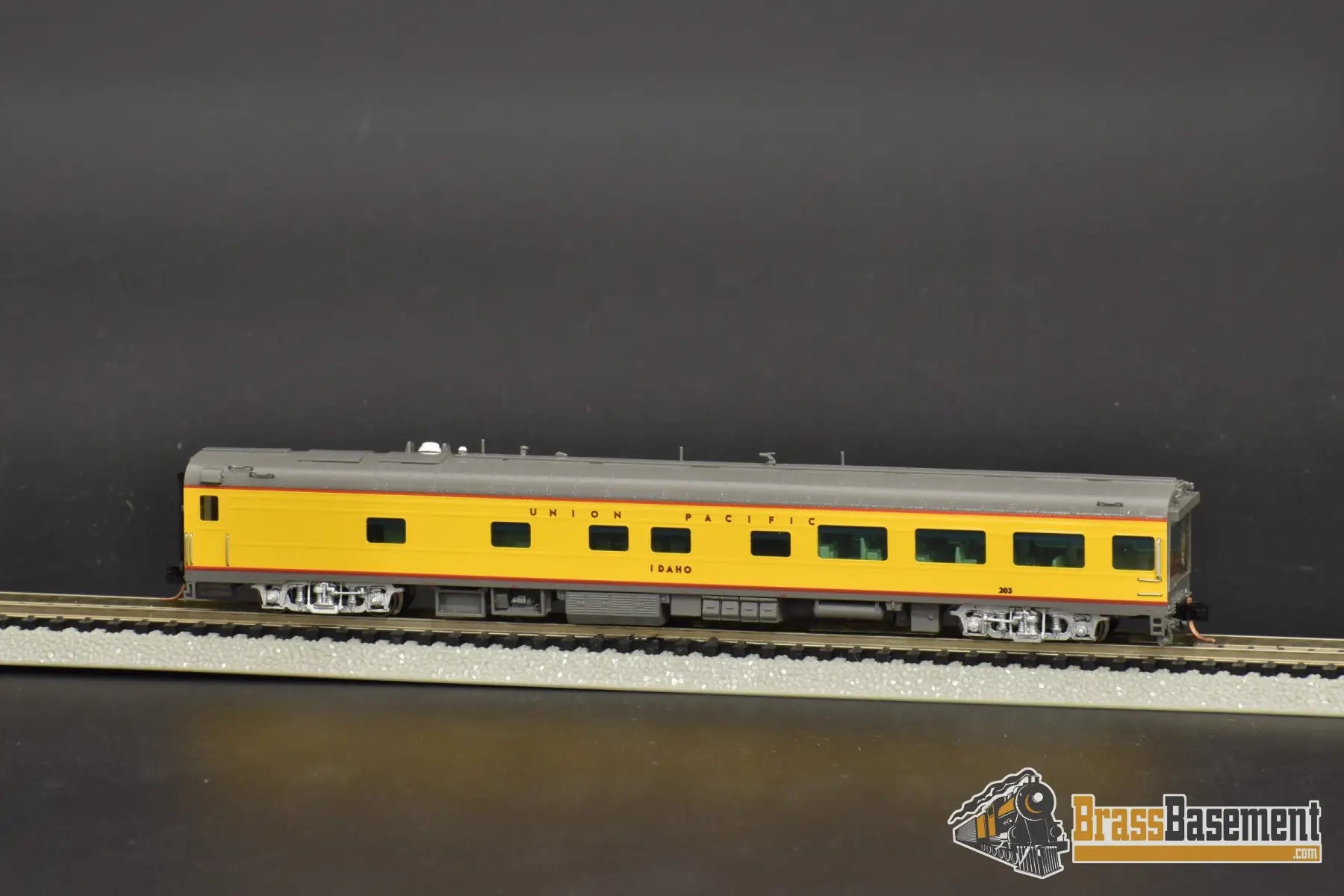 N Brass - Omi 28025.1 Union Pacific ’Idaho’ Inspection/Business Car With Interior Passenger