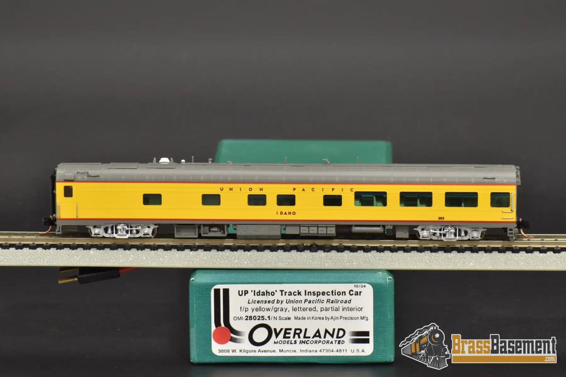 N Brass - Omi 28025.1 Union Pacific ’Idaho’ Inspection/Business Car With Interior Passenger