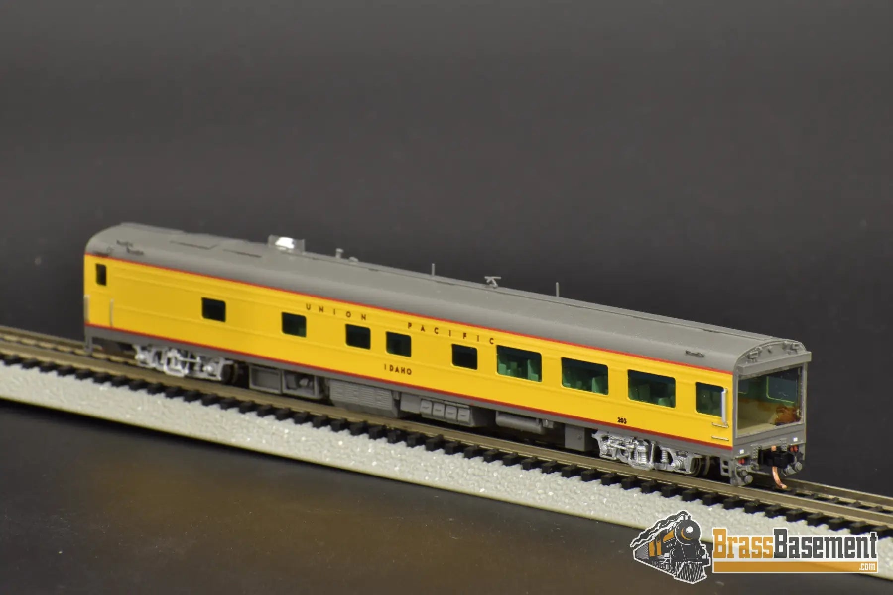 N Brass - Omi 28025.1 Union Pacific ’Idaho’ Inspection/Business Car With Interior Passenger