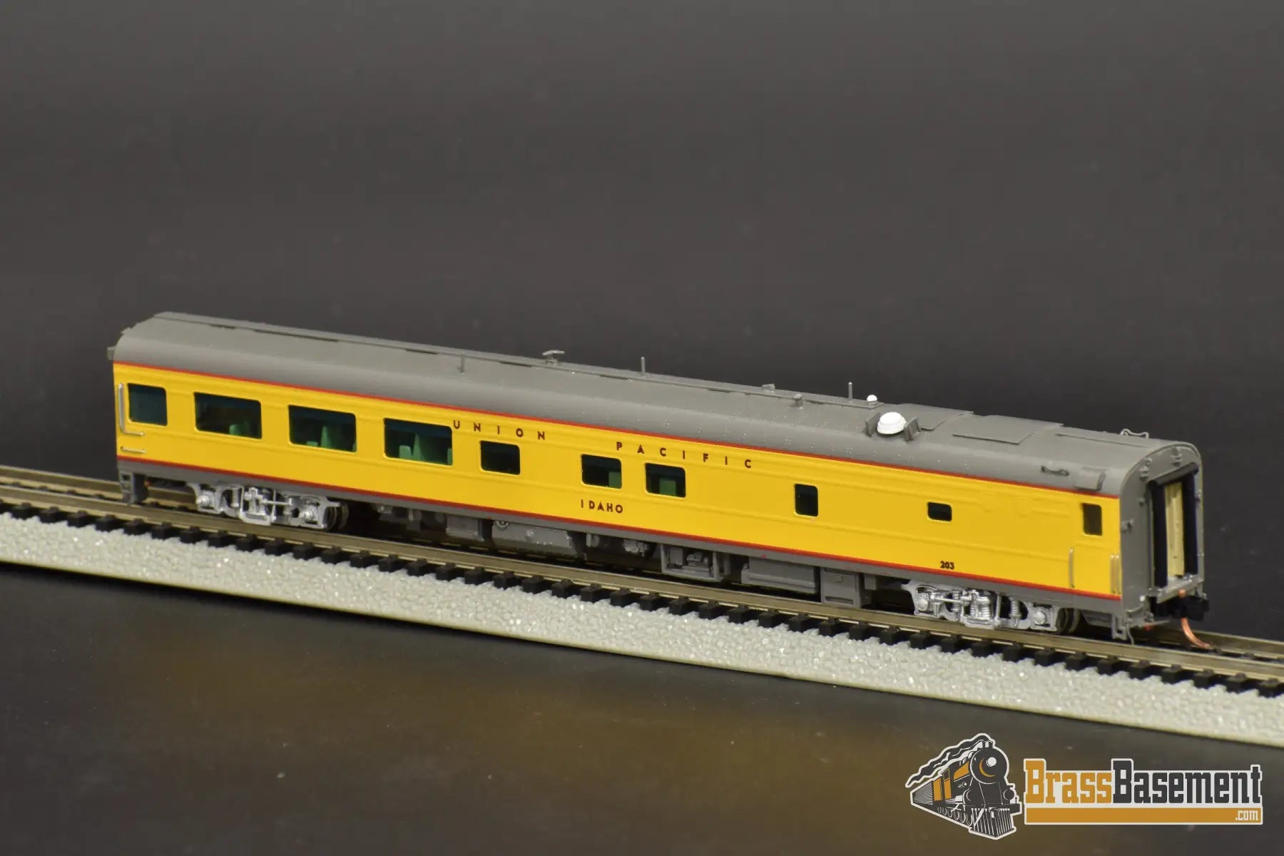 N Brass - Omi 28025.1 Union Pacific ’Idaho’ Inspection/Business Car With Interior Passenger