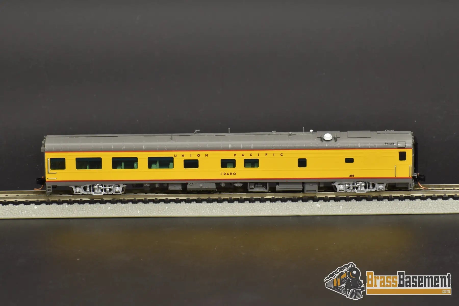 N Brass - Omi 28025.1 Union Pacific ’Idaho’ Inspection/Business Car With Interior Passenger