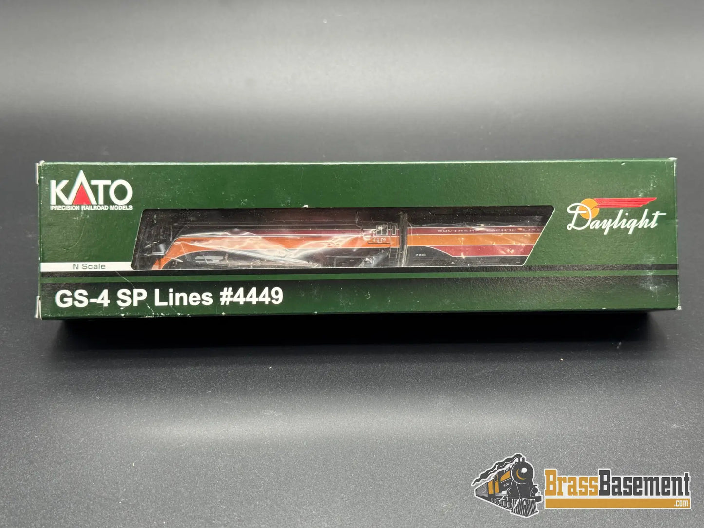 N Scale - Kato 126-0307 - Southern Pacific Lines SPL GS-4 4-8-4 #4449 - MINT Steam