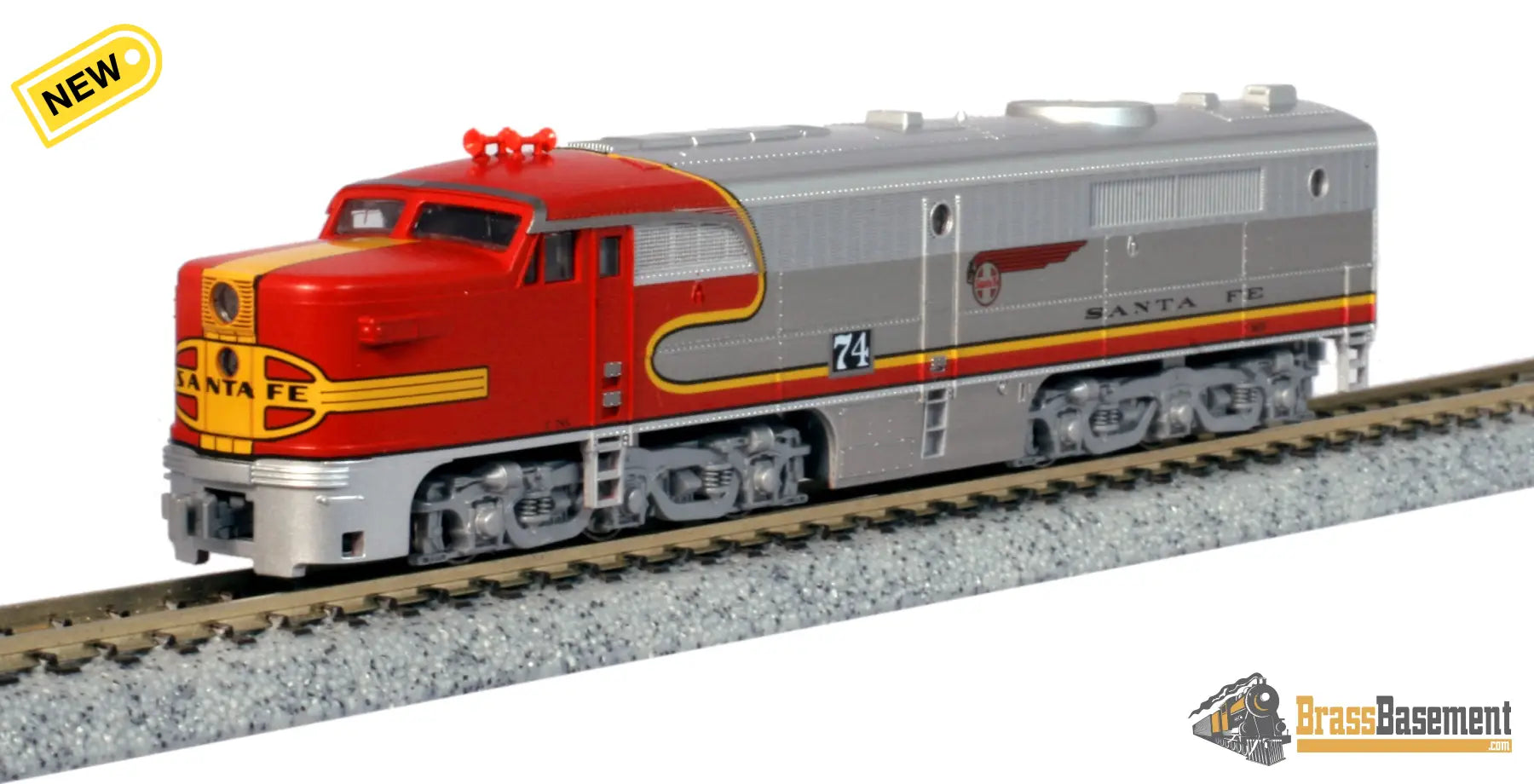 N Scale - Kato PA-1 & PB-1 Set ATSF Warbonnet PA #74L + PB #70A N Scale Locomotive Set