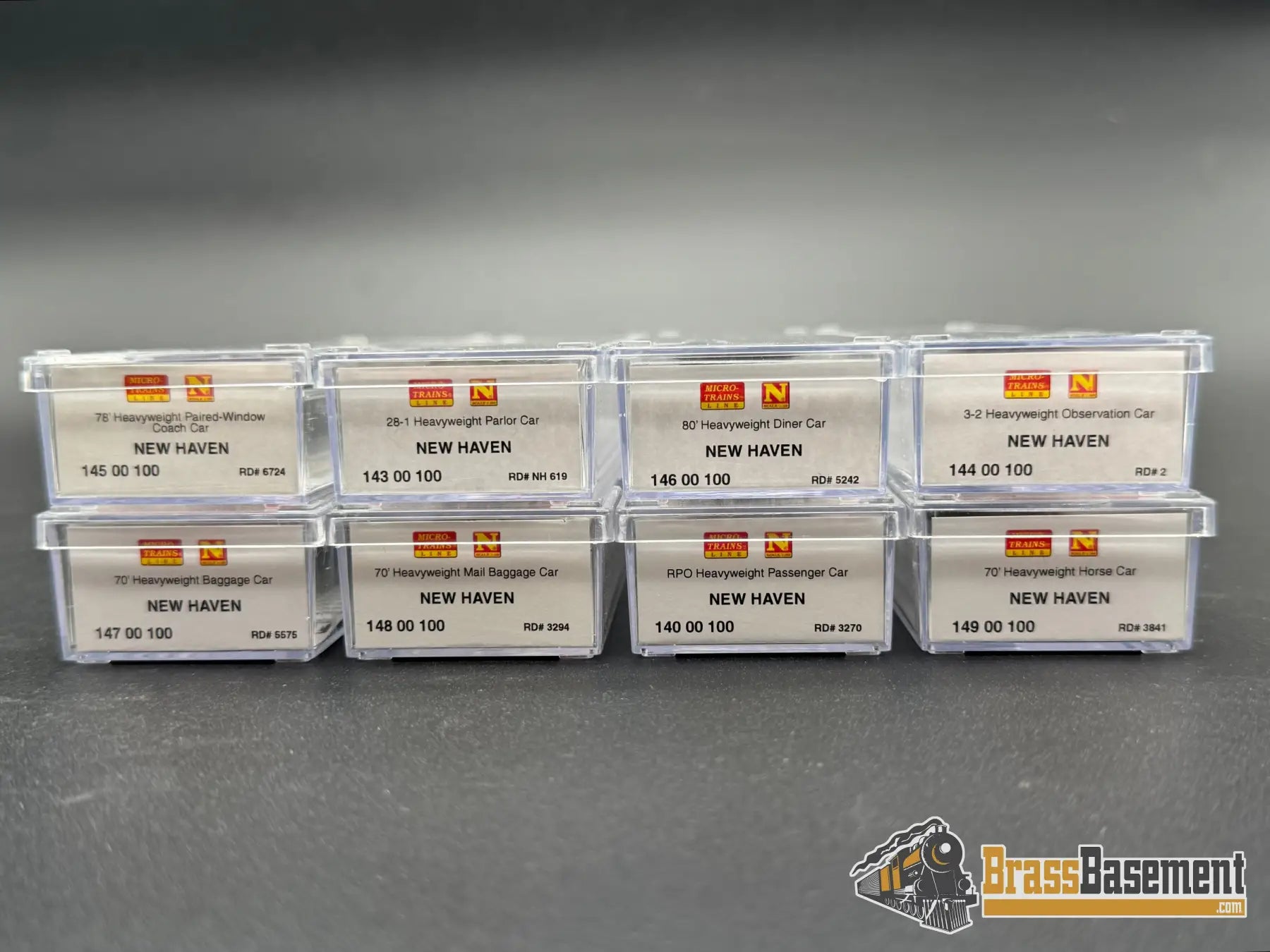 N Scale - Micro Trains - New Haven NYNH&H 8 Car Passenger Set MINT Steam