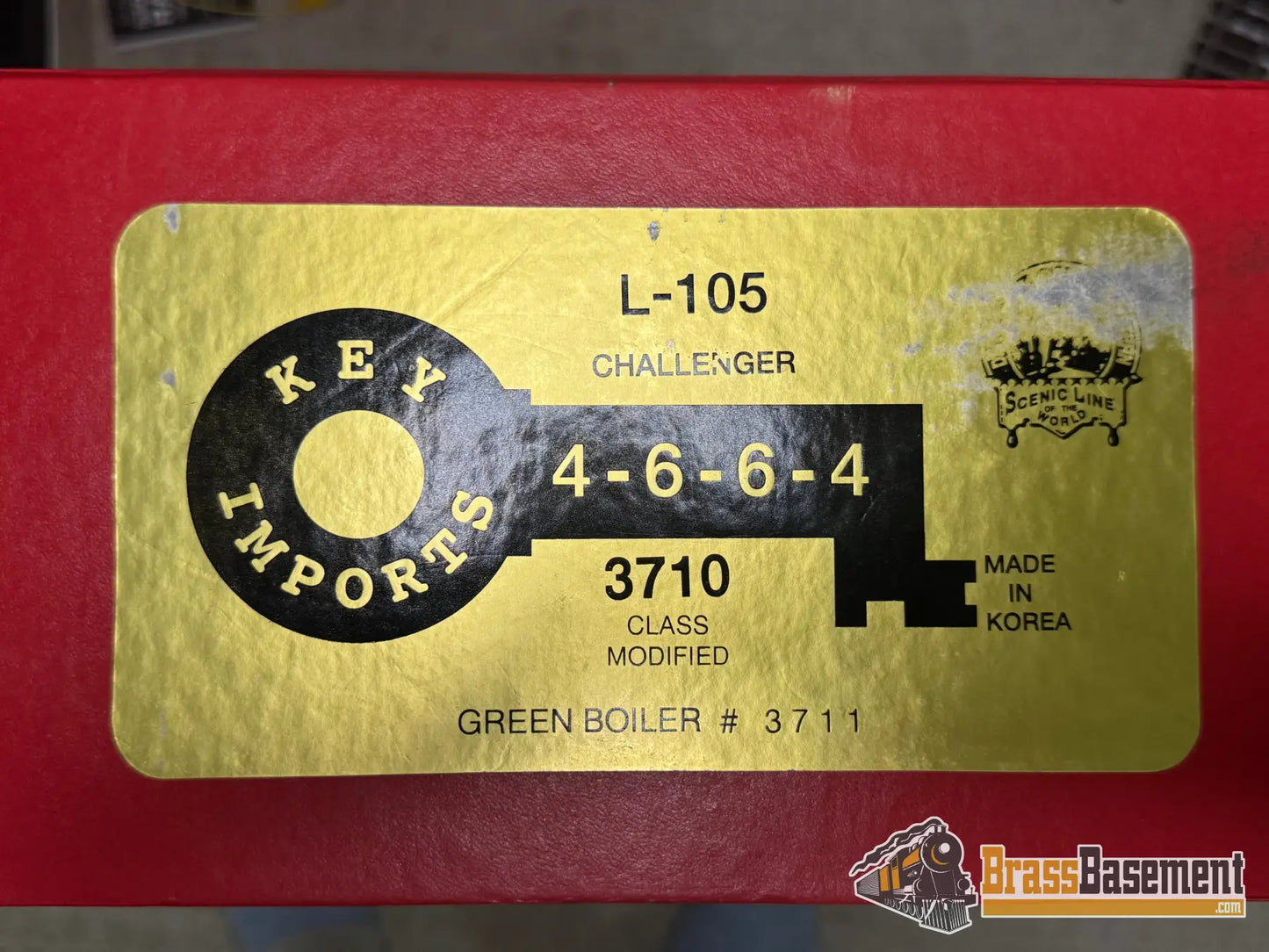 O Brass - Key Imports D&RGW Rio Grande L-105 4-6-6-6 #3711 - Green Boiler - MINT Steam