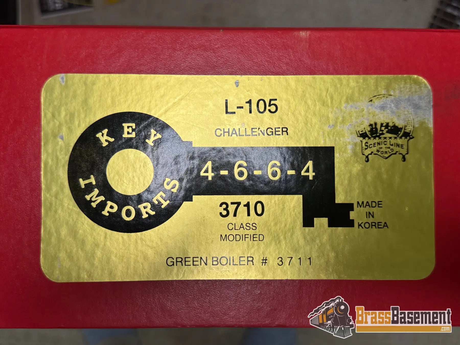 O Brass - Key Imports D&RGW Rio Grande L-105 4-6-6-6 #3711 - Green Boiler - MINT Steam
