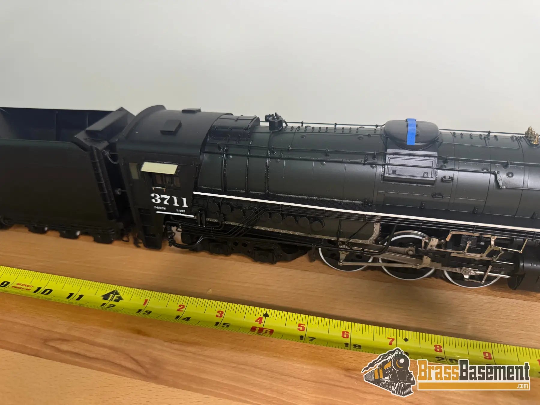 O Brass - Key Imports D&RGW Rio Grande L-105 4-6-6-6 #3711 - Green Boiler - MINT Steam