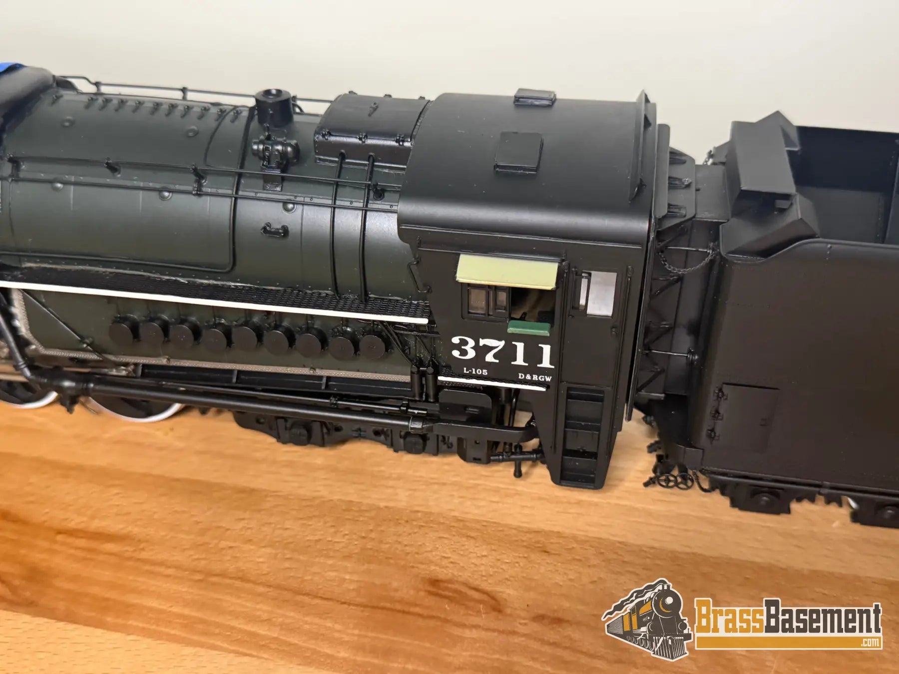 O Brass - Key Imports D&RGW Rio Grande L-105 4-6-6-6 #3711 - Green Boiler - MINT Steam