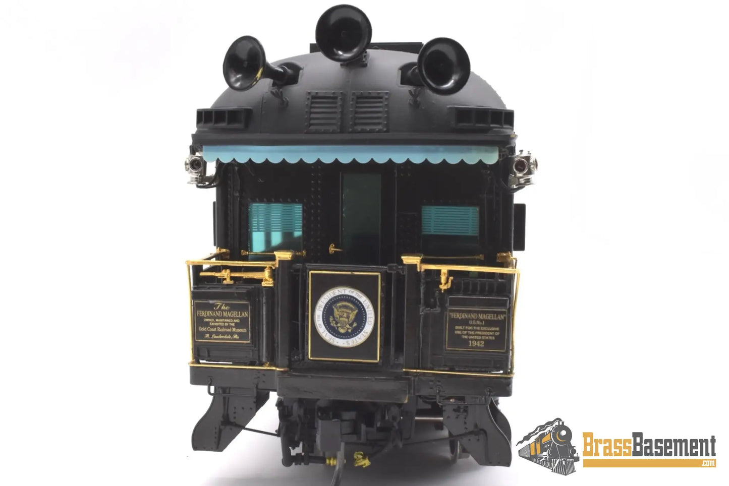 O Brass - Omi 2 Rail Ferdinand Magellan Presidential Car Museum Era W/ Lights & Interior Pullman