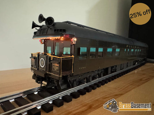 O Brass - Omi 2 Rail Ferdinand Magellan Presidential Car Museum Era W/ Lights & Interior Pullman