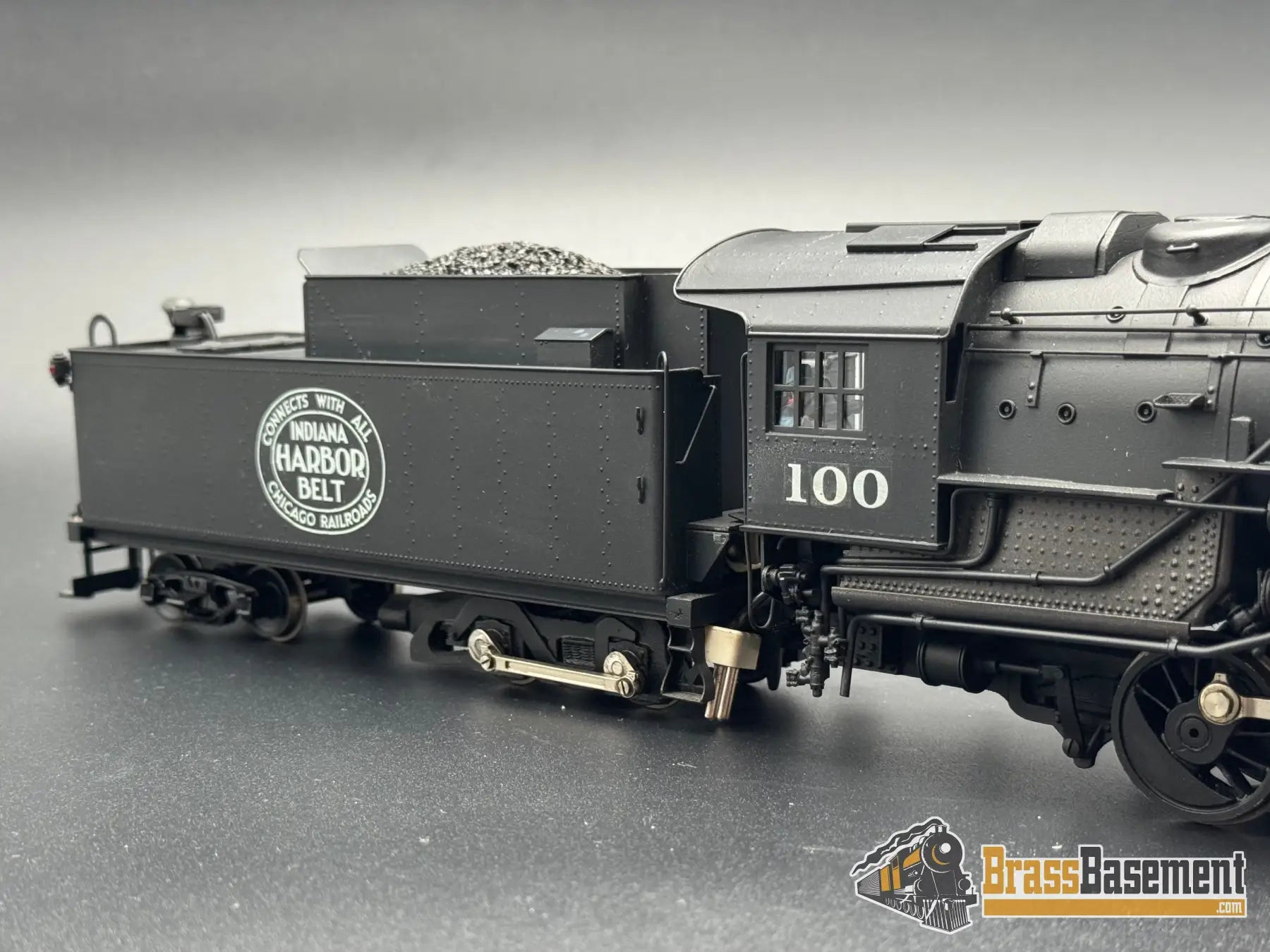 O Brass - US Hobbies Indiana Harbor Belt IHB 0-8-0 3 Cylinder Super Switcher! - Pro Paint Steam
