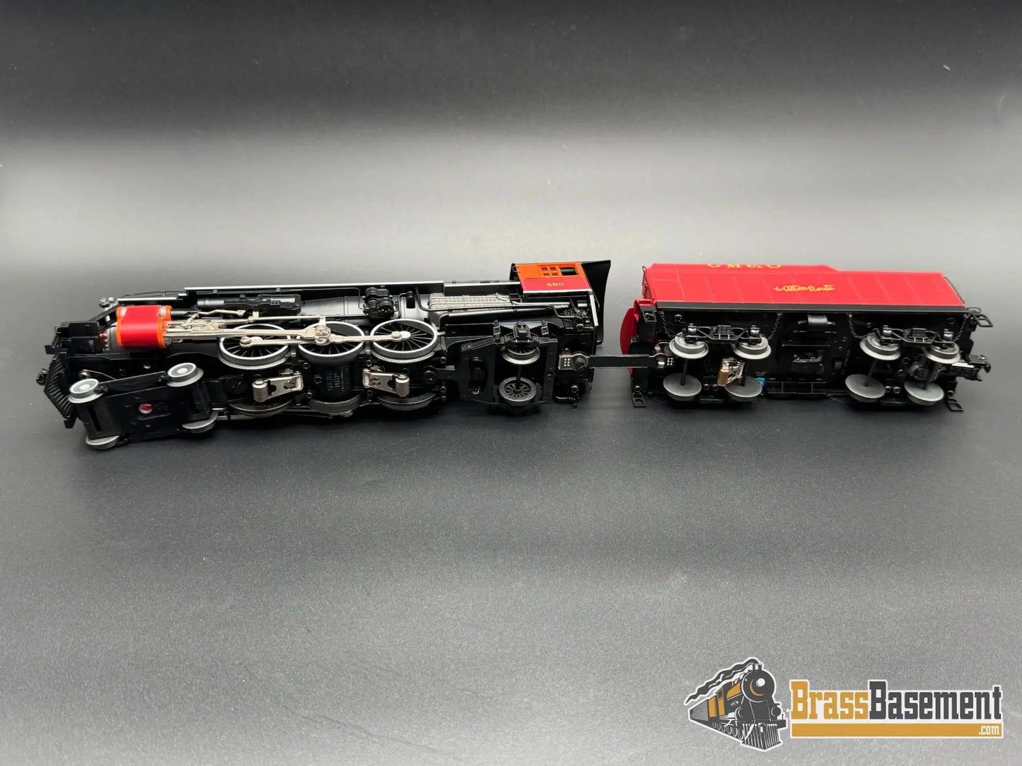 O Gauge - MTH 20-3814-1 3-Rail GM&O 4-6-2 Heavy Pacific Steam #580 w/ PS3 Sound - RED Steam