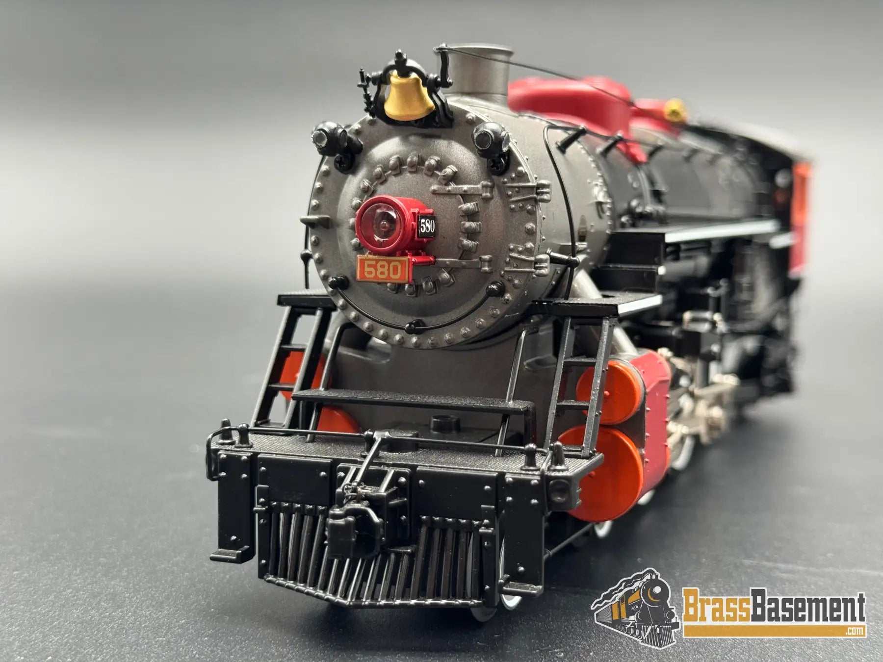 O Gauge - MTH 20-3814-1 3-Rail GM&O 4-6-2 Heavy Pacific Steam #580 w/ PS3 Sound - RED Steam