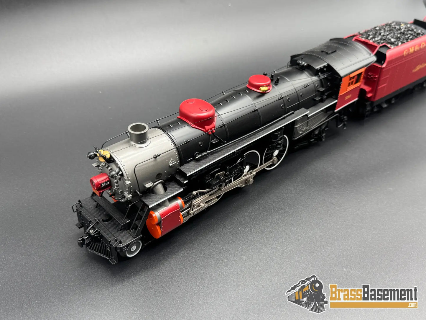 O Gauge - MTH 20-3814-1 3-Rail GM&O 4-6-2 Heavy Pacific Steam #580 w/ PS3 Sound - RED Steam