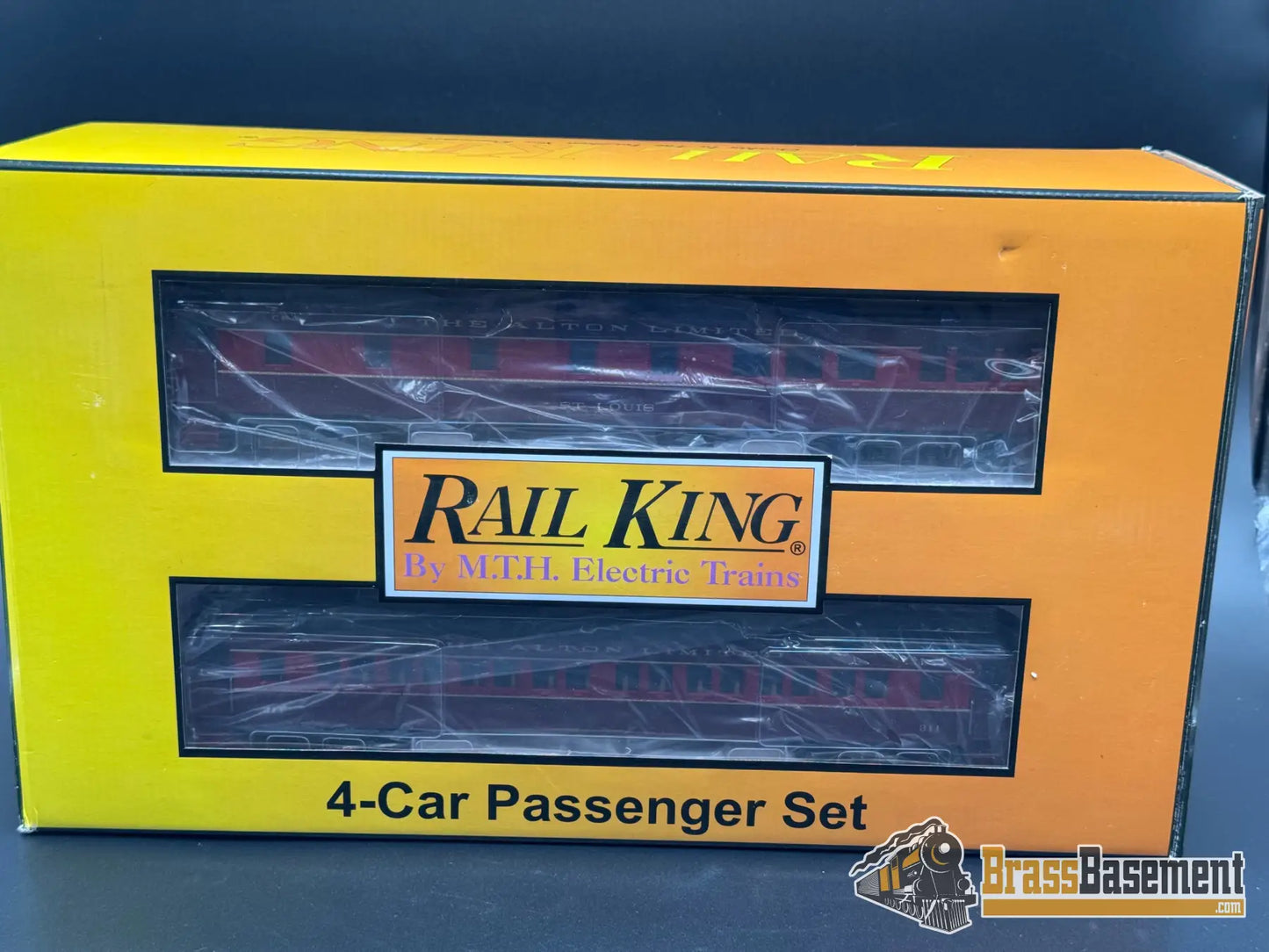 O Gauge - MTH RailKing 30-69267 3-Rail Chicago & Alton Madison Passenger Cars - Mint Steam