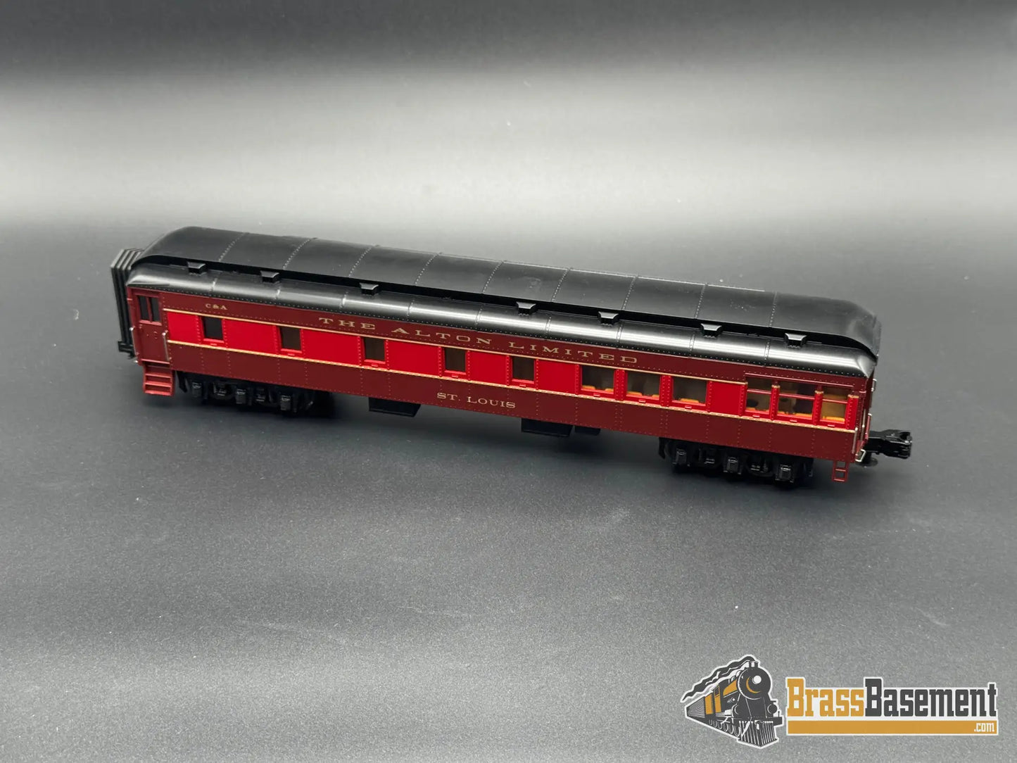 O Gauge - MTH RailKing 30-69267 3-Rail Chicago & Alton Madison Passenger Cars - Mint Steam