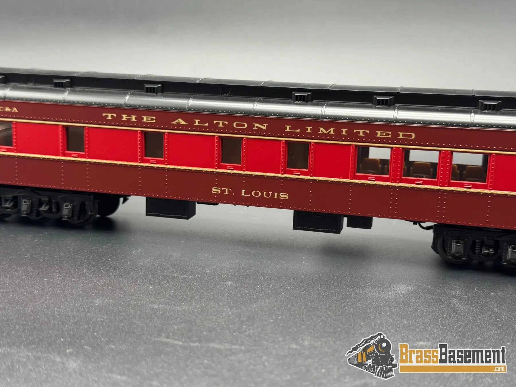 O Gauge - MTH RailKing 30-69267 3-Rail Chicago & Alton Madison Passenger Cars - Mint Steam