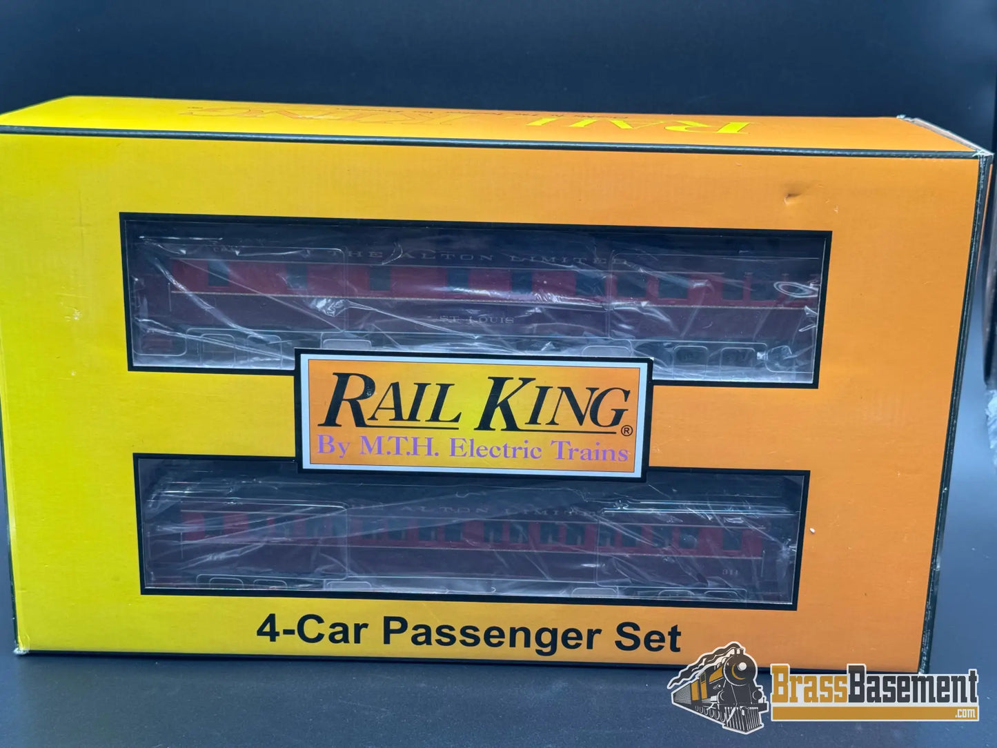 O Gauge - MTH RailKing 30-69267 3-Rail Chicago & Alton Madison Passenger Cars - Mint Steam