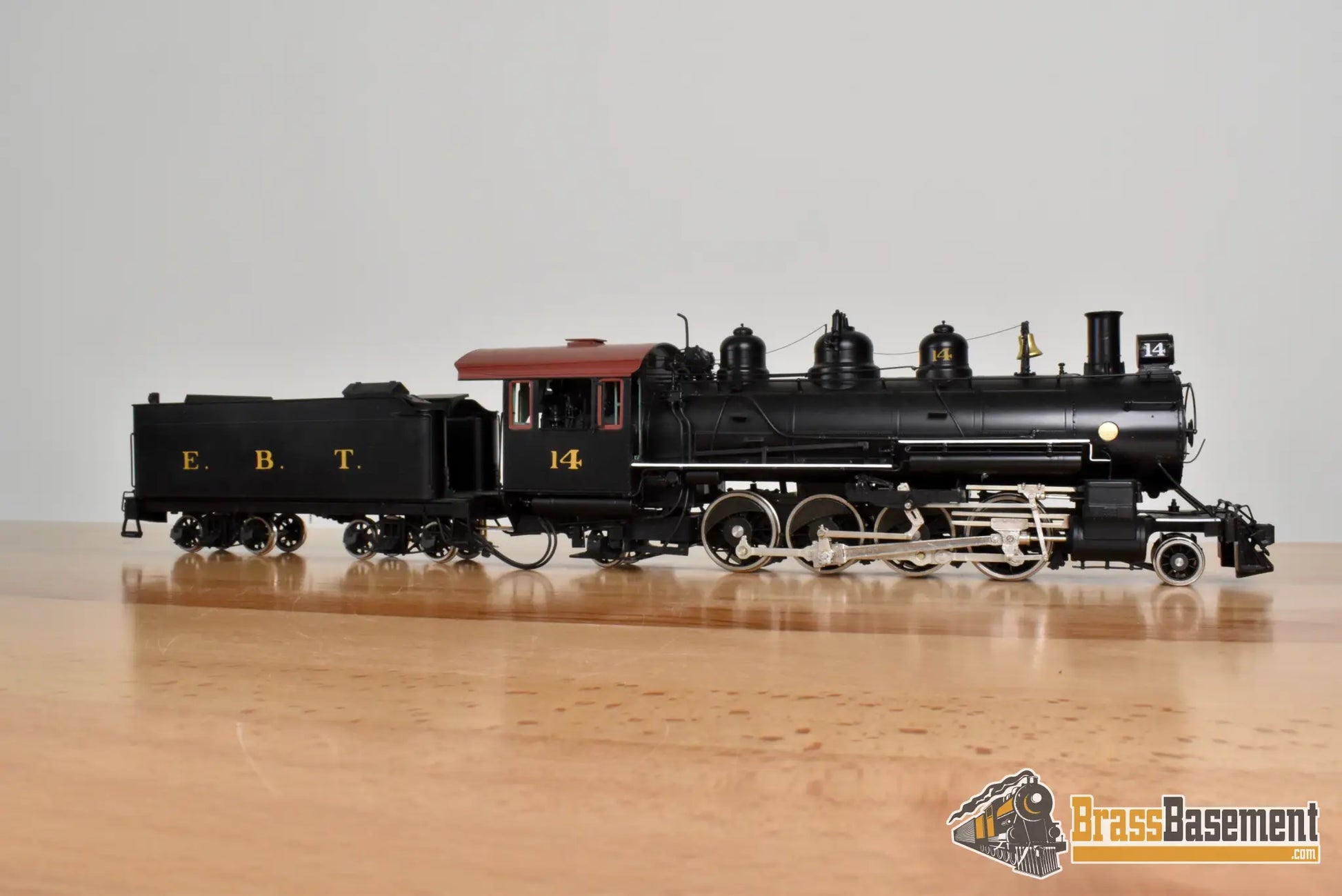 On3 Brass - Hallmark East Broad Top EBT 2-8-2 #14 - Factory Painted Samhongsa - Steam