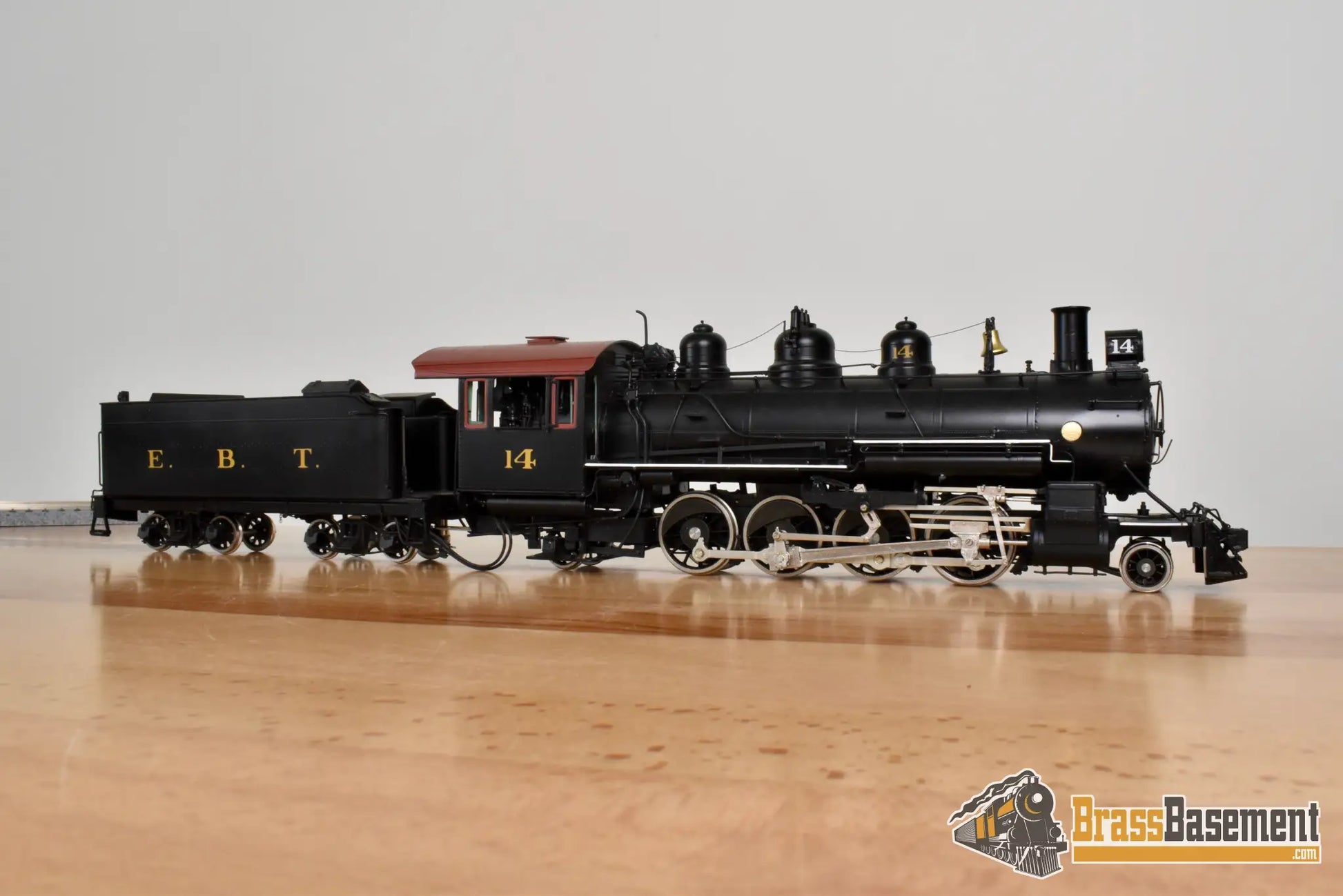 On3 Brass - Hallmark East Broad Top EBT 2-8-2 #14 - Factory Painted Samhongsa - Steam