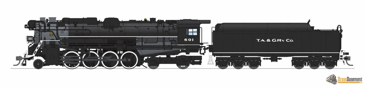 Preorder: BLI 9616 TA&G RAILWAY CO #601 WHITE WALL DRIVERS AND RUNNING BOARD TRIM PARAGON4 SOUND/DC/DCC W/ SMOKE HO
