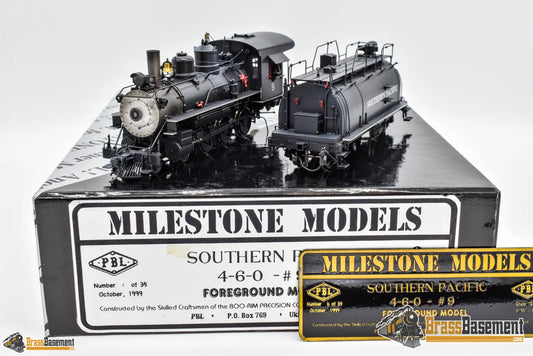 Sn3 Brass - Pbl Southern Pacific 4 - 6 - 0 #9 Foreground Model W/ Sound Steam